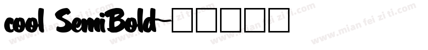 cool SemiBold字体转换
